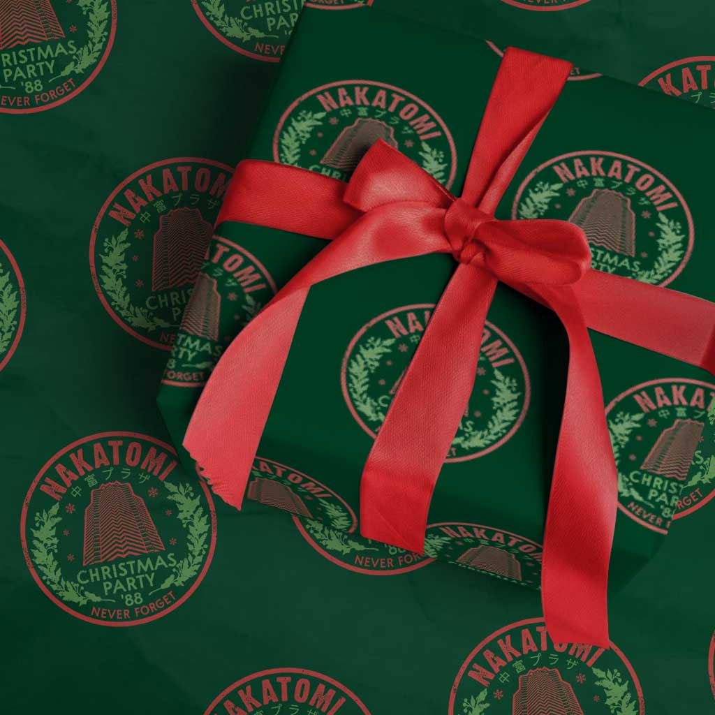 Christmas Nakatomi Plaza Wrapping Paper Roll Christmas Party 1988 Never Forget Xmas Mistletoe - Wonder Print Shop