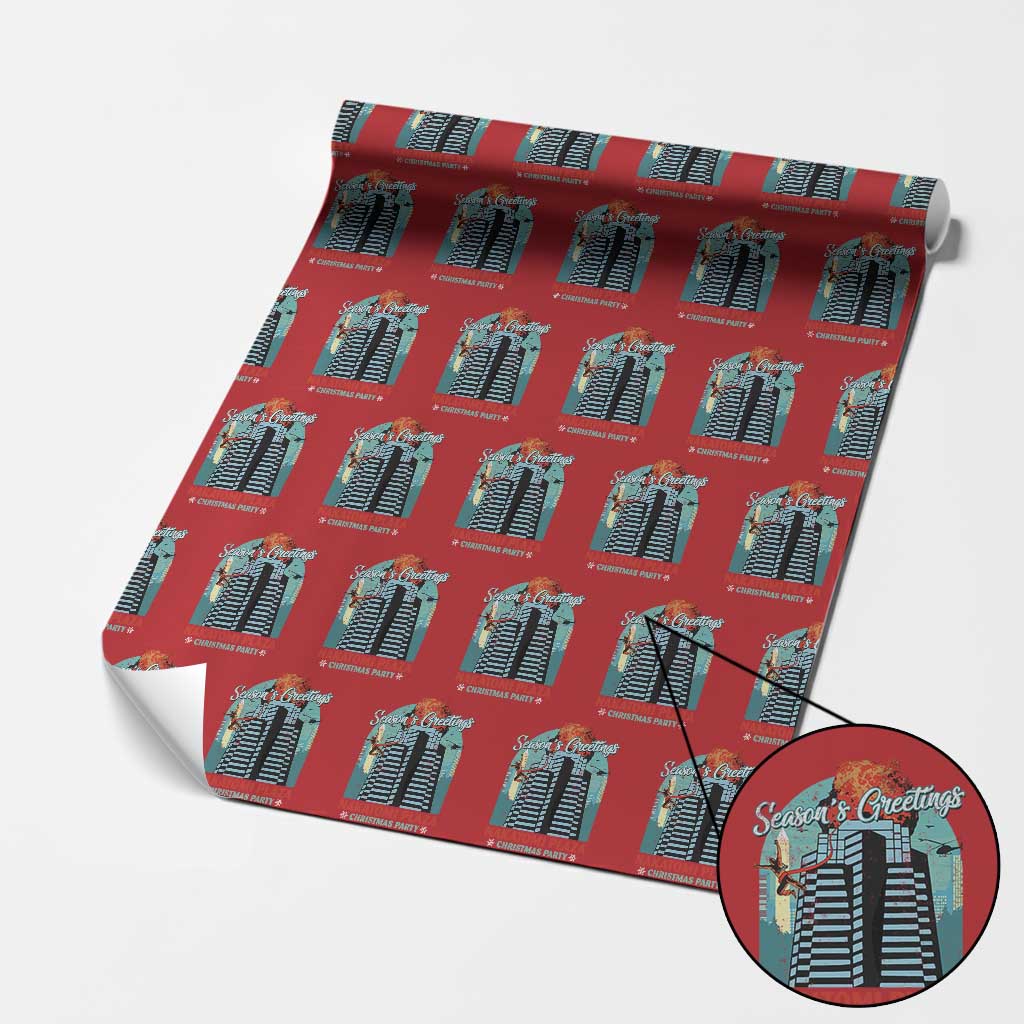 Christmas Nakatomi Plaza Wrapping Paper Roll Season's Greeting Christmas Party Hans Gruber - Wonder Print Shop