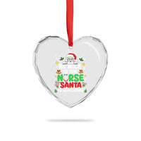 Christmas Nurse Heart Crystal Glass Ornament Be Nice To The Nurse Santa Is Watching - Wonder Print Shop