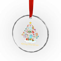 Christmas Nurse Tree Lights Crystal Glass Ornament - Wonder Print Shop