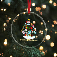 Christmas Nurse Tree Lights Crystal Glass Ornament - Wonder Print Shop