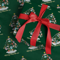 Christmas Nurse Tree Lights Wrapping Paper Roll - Wonder Print Shop