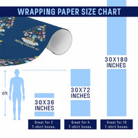 Christmas Nurse Tree Lights Wrapping Paper Roll - Wonder Print Shop