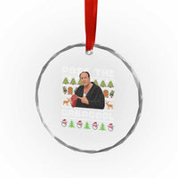 Christmas Pass The Gabagool Crystal Glass Ornament Retro TV Show Funny Ugly Xmas - Wonder Print Shop