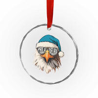 Christmas Philadelphia Fan Crystal Glass Ornament Santa Eagles Sport Philly Fan Game Day - Wonder Print Shop