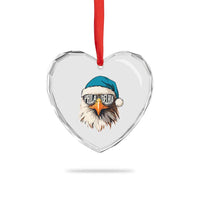 Christmas Philadelphia Fan Heart Crystal Glass Ornament Santa Eagles Sport Philly Fan Game Day - Wonder Print Shop