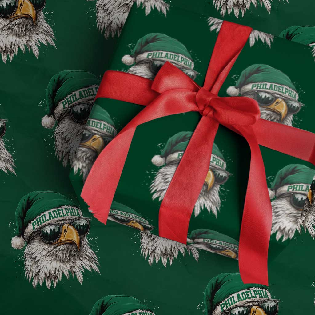 Christmas Philadelphia Fan Wrapping Paper Roll Funny Santa Eagles Sport Philly Fan - Wonder Print Shop