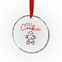 Christmas Pregnant Crystal Glass Ornament Baking A Little Cookie Maternity Gingerbread - Wonder Print Shop