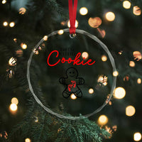 Christmas Pregnant Crystal Glass Ornament Baking A Little Cookie Maternity Gingerbread - Wonder Print Shop