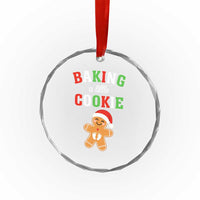 Christmas Pregnant Crystal Glass Ornament Baking A Little Cookie Maternity Pregnancy Announcement - Wonder Print Shop