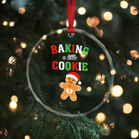 Christmas Pregnant Crystal Glass Ornament Baking A Little Cookie Maternity Pregnancy Announcement - Wonder Print Shop