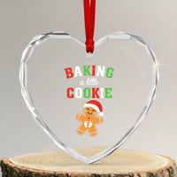 Christmas Pregnant Heart Crystal Glass Ornament Baking A Little Cookie Maternity Pregnancy Announcement - Wonder Print Shop