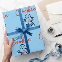 Christmas Pregnant Wrapping Paper Roll Baking A Little Cookie Maternity Gingerbread - Wonder Print Shop