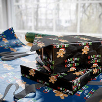 Christmas Pregnant Wrapping Paper Roll Baking A Little Cookie Maternity Pregnancy Announcement - Wonder Print Shop