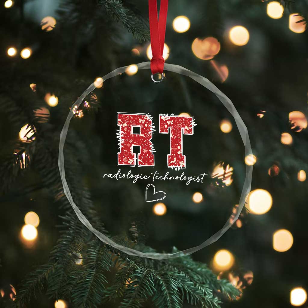 Christmas Radiology Crystal Glass Ornament RT Xray Rad Tech Gift - Wonder Print Shop