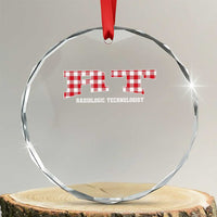 Christmas Radiology Technologist Crystal Glass Ornament Buffalo Plaid RT Rad Tech Gift - Wonder Print Shop