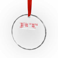 Christmas Radiology Technologist Crystal Glass Ornament Buffalo Plaid RT Rad Tech Gift - Wonder Print Shop