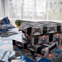 Christmas Samurai Santa Wrapping Paper Roll Japanese Xmas Warrior Sword Katana - Wonder Print Shop