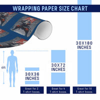 Christmas Samurai Santa Wrapping Paper Roll Japanese Xmas Warrior Sword Katana - Wonder Print Shop