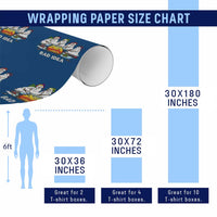 Christmas Snowman Campfire Wrapping Paper Roll Bad Idea Melting Snowman Family Roasting Marshmallows - Wonder Print Shop