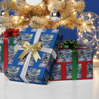 Christmas Snowman Starry Night Wrapping Paper Roll - Wonder Print Shop