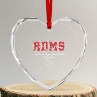 Christmas Sonographer Heart Crystal Glass Ornament RDMS Ultrasound Tech Technologist Gift - Wonder Print Shop