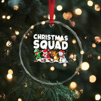 Christmas Squad Crystal Glass Ornament Santa Dabbing Elf Family Matching Pajamas - Wonder Print Shop