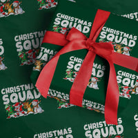 Christmas Squad Wrapping Paper Roll Santa Dabbing Elf Family Matching Pajamas - Wonder Print Shop