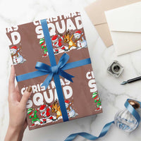 Christmas Squad Wrapping Paper Roll Santa Dabbing Elf Family Matching Pajamas - Wonder Print Shop