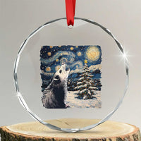 Christmas Starry Night Opossum Crystal Glass Ornament TS09