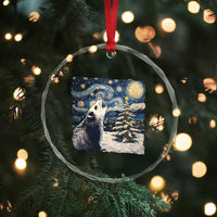 Christmas Starry Night Opossum Crystal Glass Ornament TS09