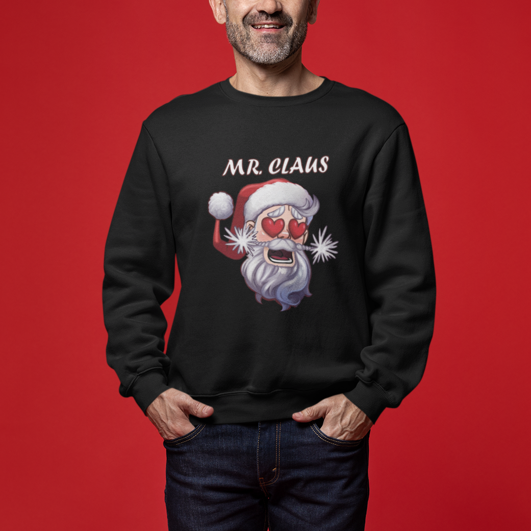 Christmas Couple Matchhing Sweatshirt Mr and Mrs Claus Couples Match Santa Lover - Wonder Print Shop