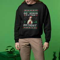 Go Jesus It's Your Birthday Funny Christmas Sweatshirt - Wonder Print Shop