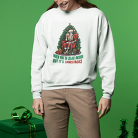 When You're Dead Inside But It's Christmas Chillin Skeleton Sweatshirt - Wonder Print Shop