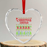 Christmas Things Heart Crystal Glass Ornament Vintage Movie TV Series Retro - Wonder Print Shop