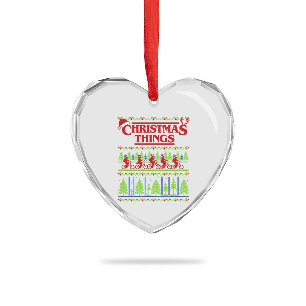 Christmas Things Heart Crystal Glass Ornament Vintage Movie TV Series Retro - Wonder Print Shop