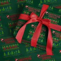 Christmas Things Wrapping Paper Roll Vintage Movie TV Series Retro - Wonder Print Shop