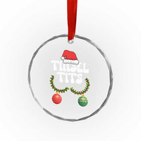 Christmas Tinsel Tits Crystal Glass Ornament Funny Xmas Couple Matching - Wonder Print Shop