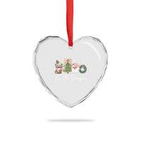 Christmas Tis The Season Heart Crystal Glass Ornament Cute Winter Old Xmas Vintage Pink Santa Claus - Wonder Print Shop