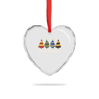 Christmas Tree Heart Crystal Glass Ornament Retro Wizard Trees Magical Cute Family Pajama - Wonder Print Shop