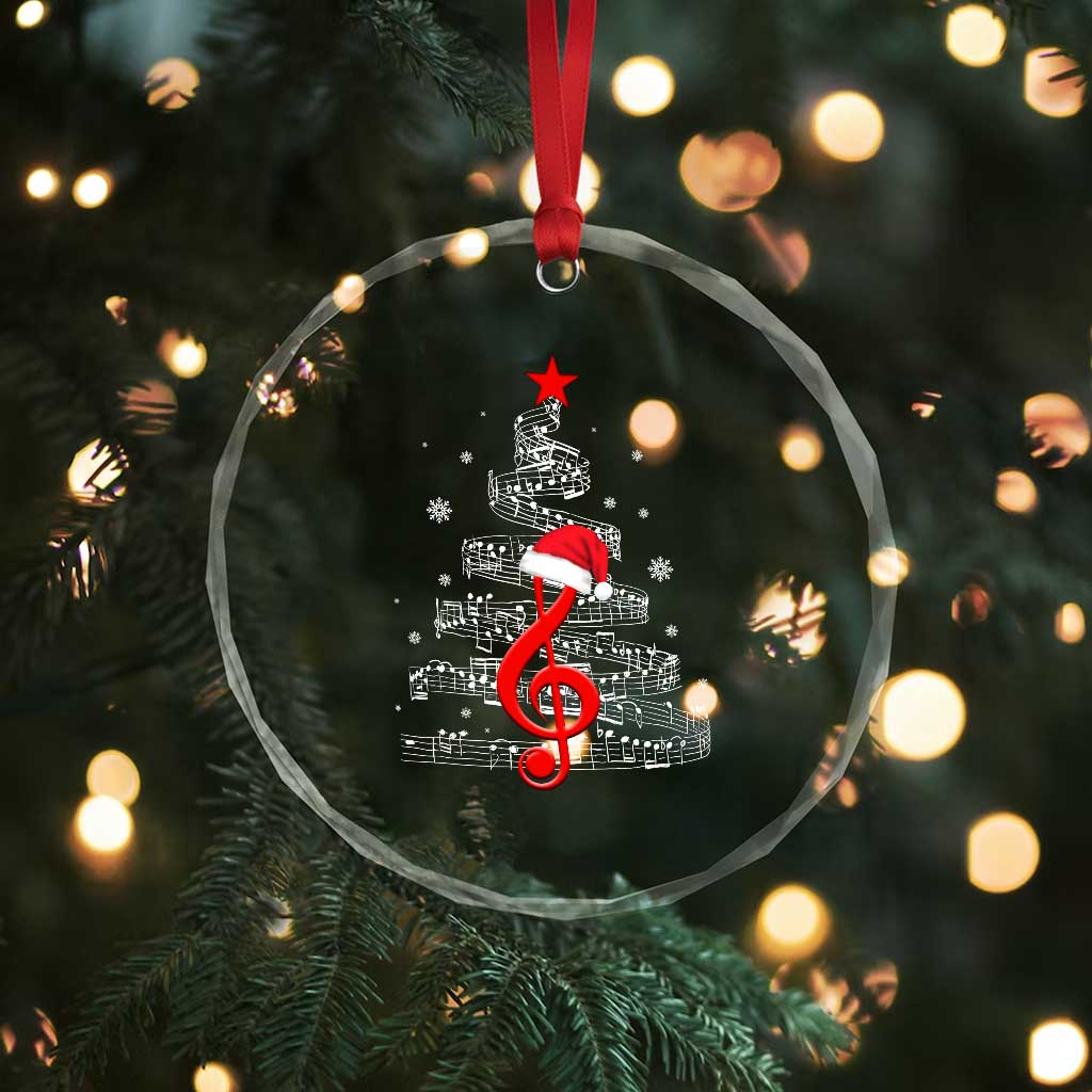 Christmas Tree Music Crystal Glass Ornament Musician Music Lover Gift - Wonder Print Shop