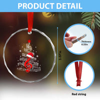 Christmas Tree Music Crystal Glass Ornament Musician Music Lover Gift - Wonder Print Shop