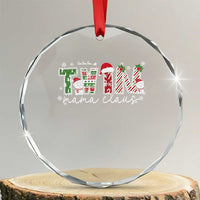 Christmas Twin Mama Claus Crystal Glass Ornament Pregnancy Announcement - Wonder Print Shop
