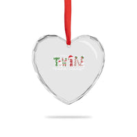 Christmas Twin Mama Claus Heart Crystal Glass Ornament Pregnancy Announcement - Wonder Print Shop