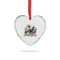 Christmas Viking Heart Crystal Glass Ornament Huginn And Hunninn's Delivery Service Raven - Wonder Print Shop
