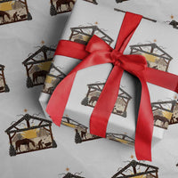 Christmas Western Wrapping Paper Roll True Story Jesus Cowboy Nativity Scene - Wonder Print Shop