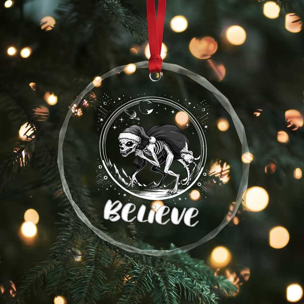 Chupacabra Crystal Glass Ornament Funny Believe Christmas Cryptid Gift TS12