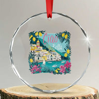Ciao Bella Italy Amalfi Coast Crystal Glass Ornament Lemons and Florals Nostalgic Village TS02