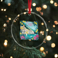 Ciao Bella Italy Amalfi Coast Crystal Glass Ornament Lemons and Florals Nostalgic Village TS02