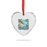 Ciao Bella Italy Amalfi Coast Heart Crystal Glass Ornament Lemons and Florals Nostalgic Village - Wonder Print Shop